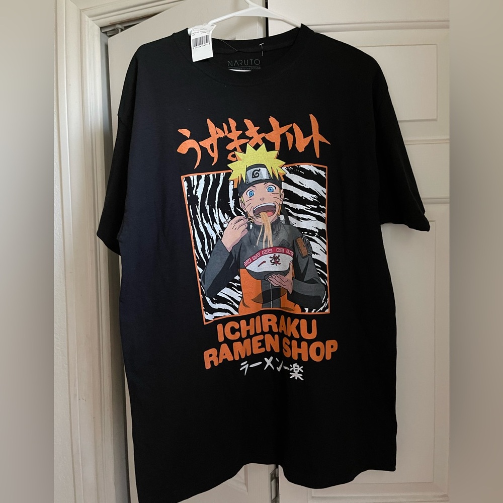 Naruto Ichiraku Ramen Shop Black T-Shirt - 2007 Shippuden - NWT